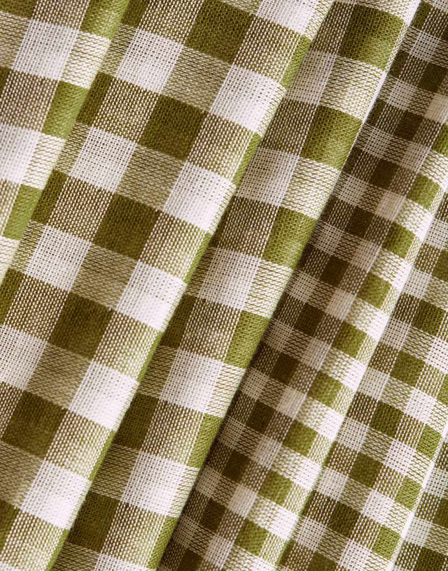 Atelier Brunette Double Gauze Green / Gingham Matcha Leaf Double Sided Gingham Cotton Double Gauze, Atelier Brunette 14927