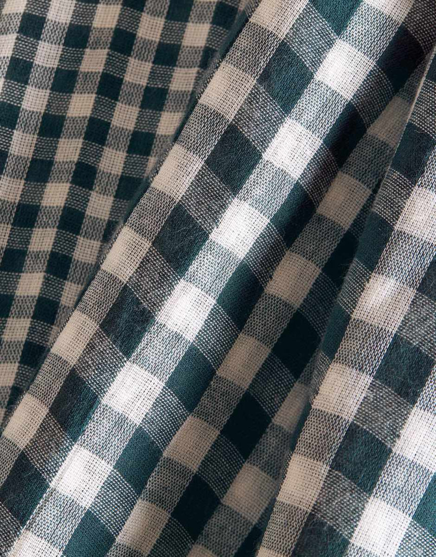 Atelier Brunette Double Gauze Blue / Gingham Smokey Double Sided Gingham Cotton Double Gauze, Atelier Brunette 14929