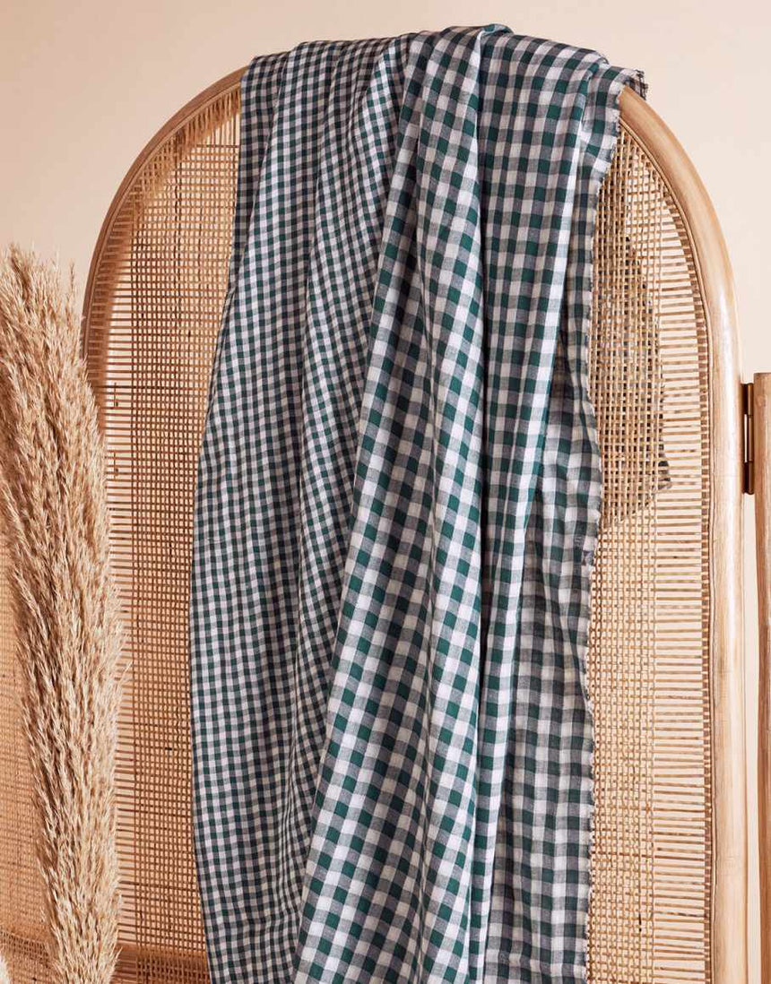 Atelier Brunette Double Gauze Blue / Gingham Smokey Double Sided Gingham Cotton Double Gauze, Atelier Brunette 14929