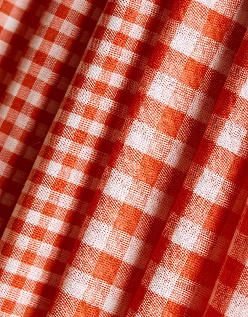 Atelier Brunette Double Gauze Orange / Gingham Tangerine Double Sided Gingham Cotton Double Gauze, Atelier Brunette 14930