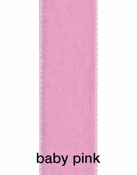 Not Specified Ribbon & Trimming 9598 Baby Pink 22mm Velvet Ribbon 5024264380062 5024264380062