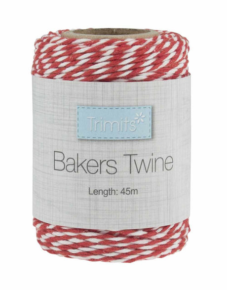 Not Specified Ribbon & Trimming Red & White Bakers Twine, 45 Roll 5022306796437