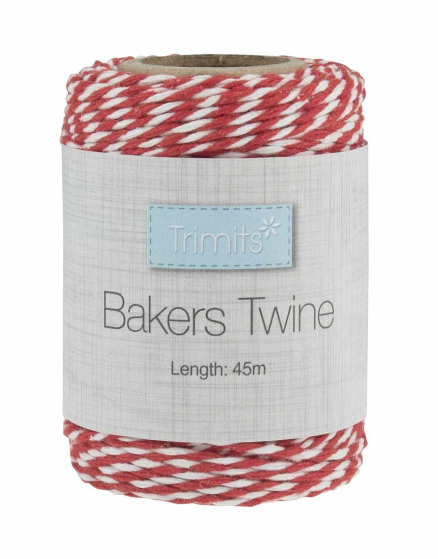 Not Specified Ribbon & Trimming Red & White Bakers Twine, 45 Roll 5022306796437