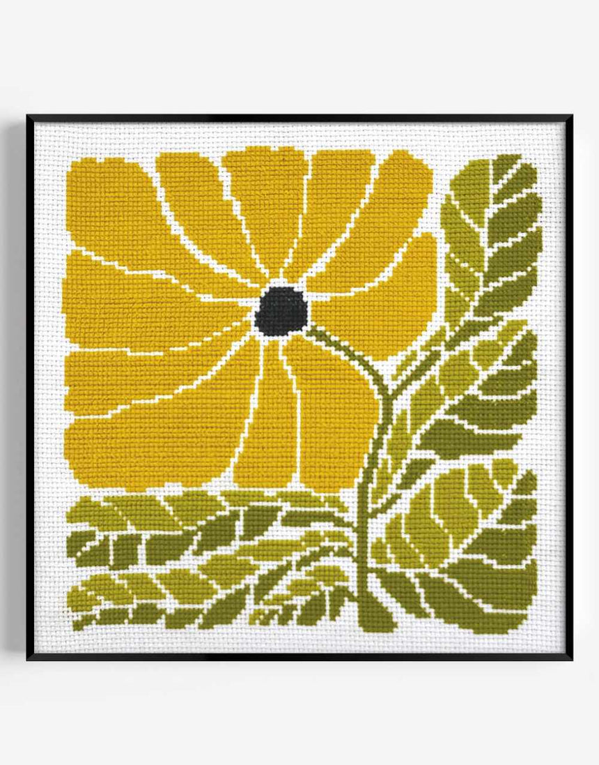 Sunny Bloom Cross Stitch Kit, Lisa Congdon for Budgiegoods