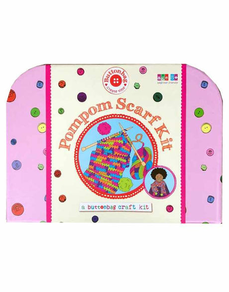 Buttonbag Children's Craft Kits Children's Pom Pom Scarf Kniting Kit, Buttonbag 5060304351142 5060304351142