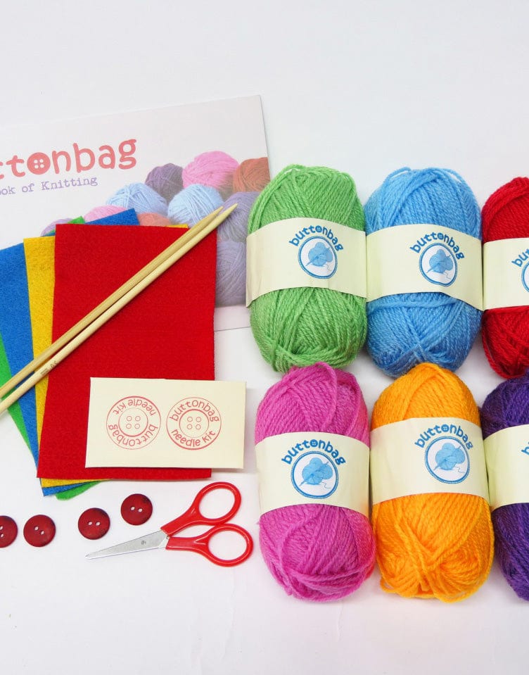 Buttonbag Children's Craft Kits Children's Learn to Knit Suitcase Kit, Buttonbag 5060304350039 5060304350039