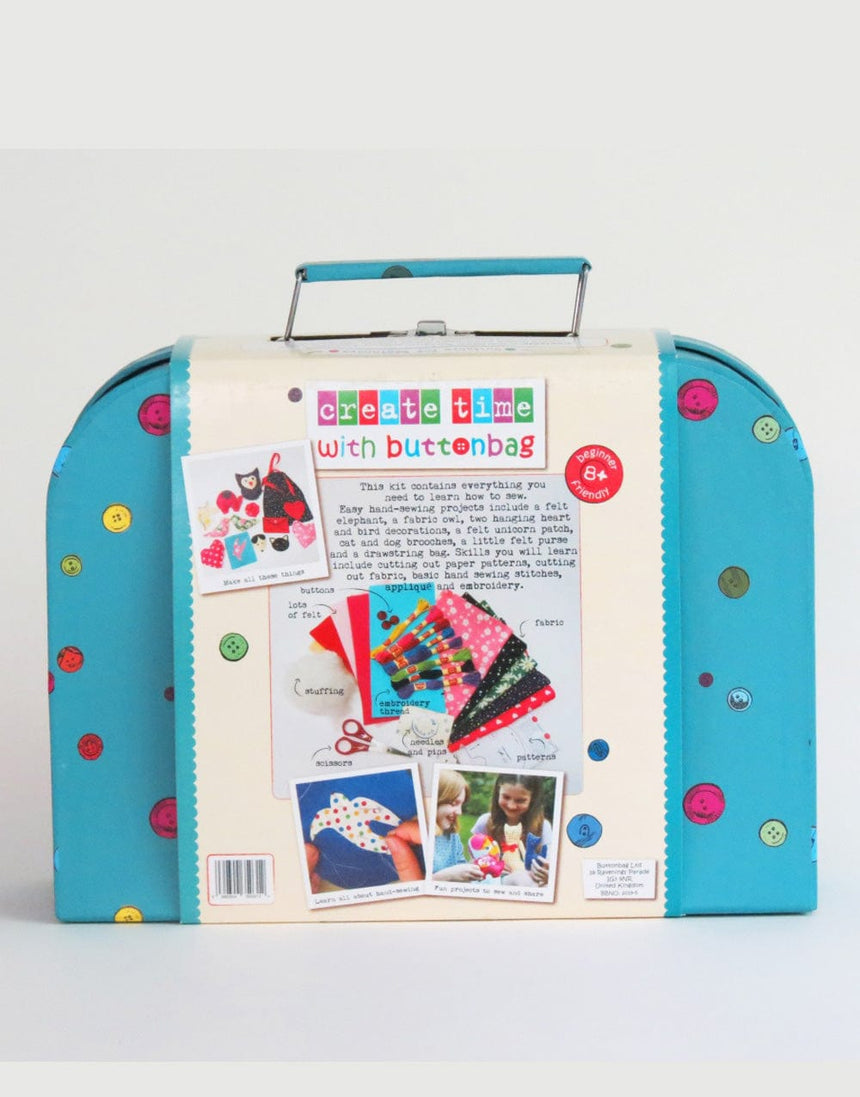 Buttonbag Children's Craft Kits Children's Learn to Sew Suitcase Kit, Buttonbag 5060304350312 5060304350312