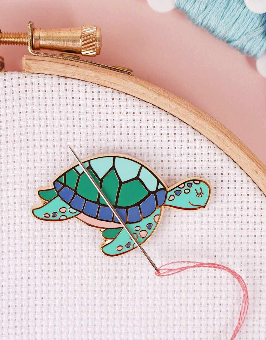 Turtle Magnetic Needle Minder, Caterpillar Cross Stitch