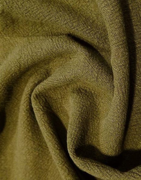 Not Specified Stonewashed Linen Green / Plain Khaki Stonewashed Linen Fabric 10108