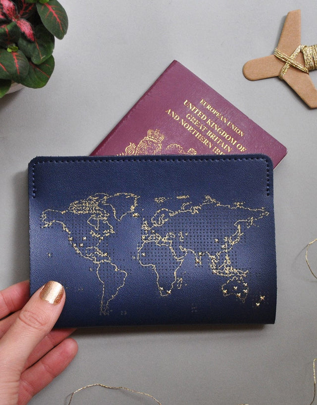 Chasing Threads Embroidery Navy Passport Cover 'Stitch Where You've Been', Chasing Threads Stitch Kit 5060043069568 5060043069568