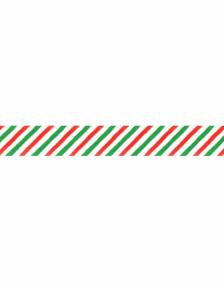 Not specified Ribbon & Trimming Candy Stripe Christmas Ribbon, 25mm 5024264158081 5024264158081