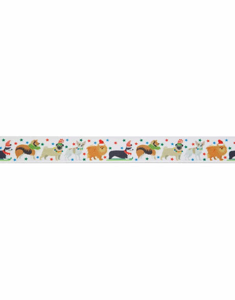 Not specified Ribbon & Trimming White Festive Pets Christmas Ribbon 25m 5024264894866 5024264894866