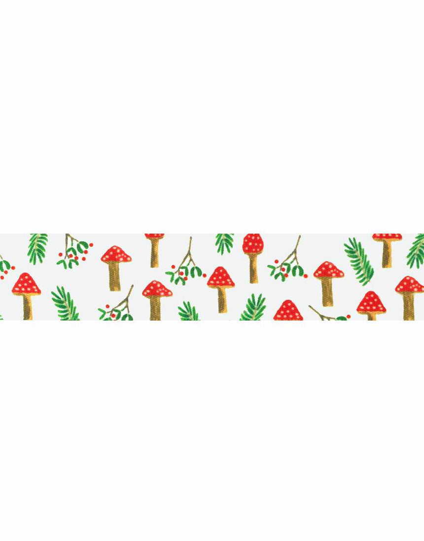 Not specified Ribbon & Trimming Toadstool Christmas Ribbon, 25mm 5024264158173 5024264158173