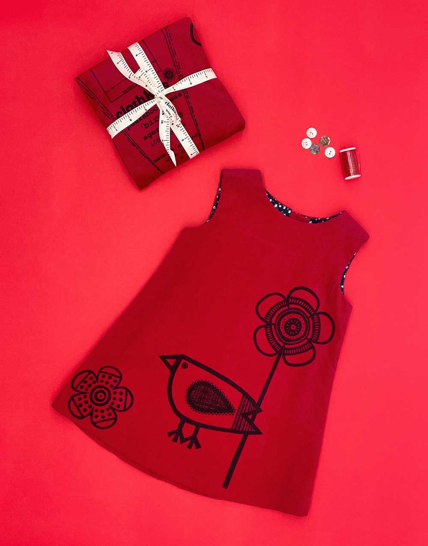 Clothkits Shift Dress Red Birdie Clothkits® Shift Dress Children's Dressmaking Kit