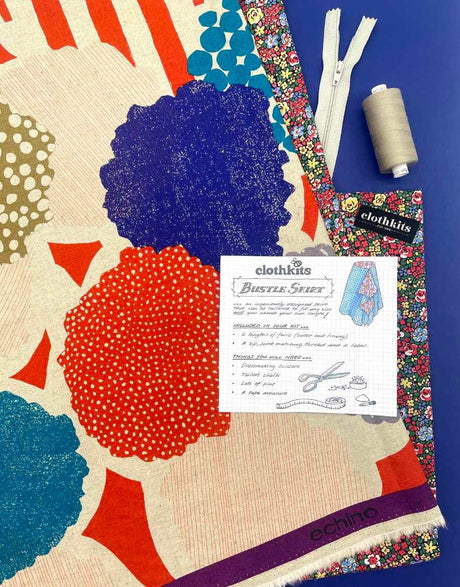 Clothkits Women's Kit Bustle Skirt Ladies Dressmaking Kit, Echino & Liberty Fabrics