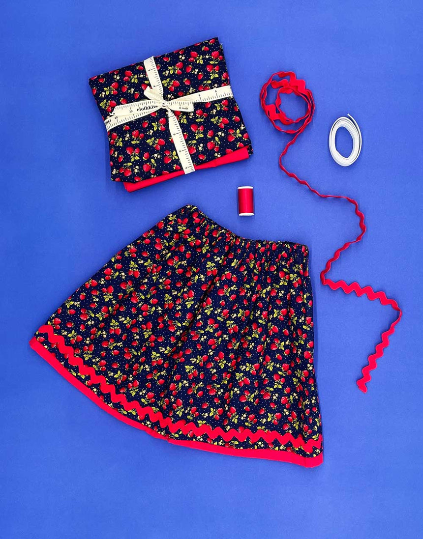 Clothkits Kid's Dressmaking Kit Strawberry Layered Skirt Children's Dressmaking Kit 35593506