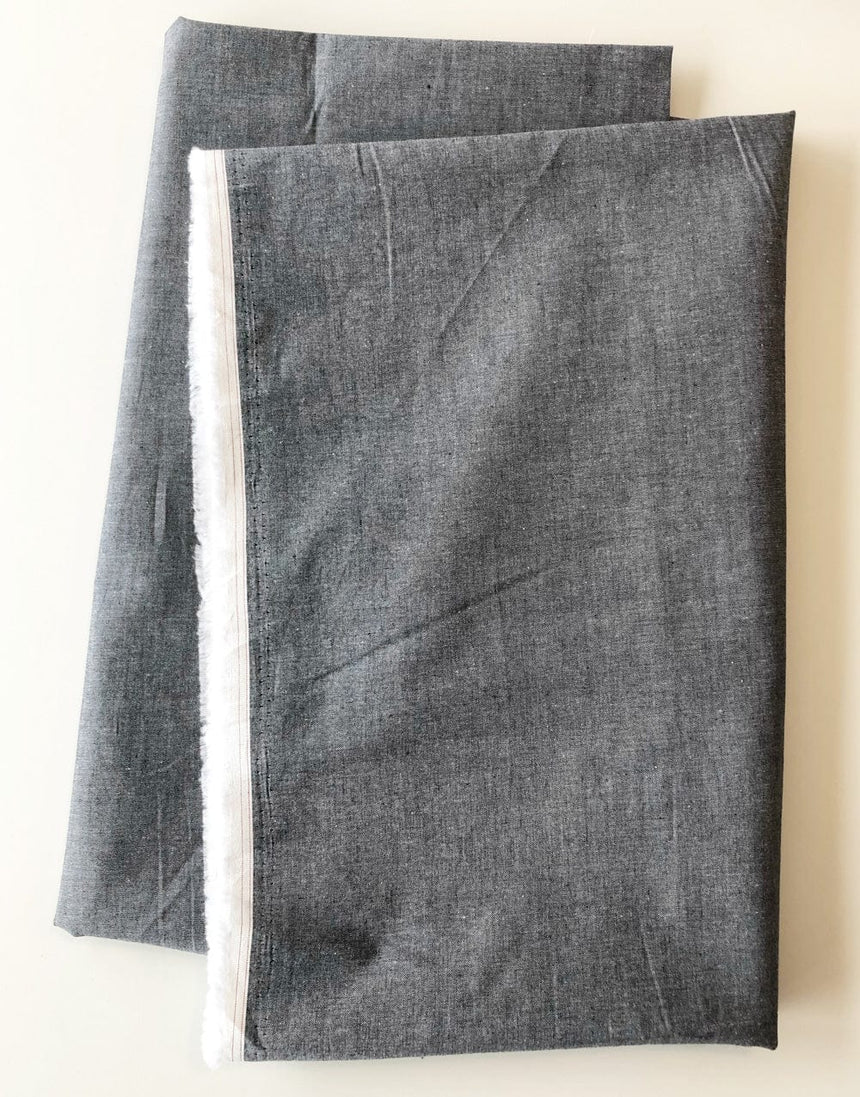 Not Specified Chambray Black / Plain Black Yarn Dyed Cotton Chambray Fabric 18388514