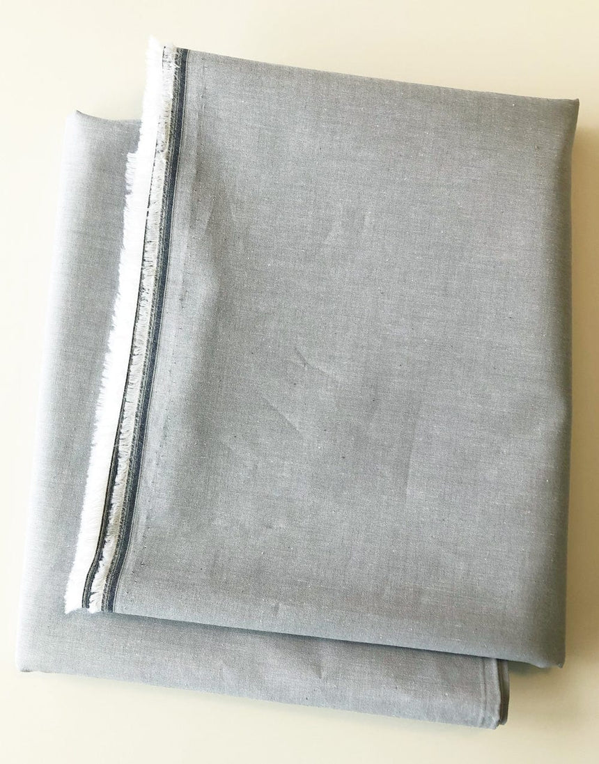 Not Specified Chambray Grey / Plain Light Grey Yarn Dyed Cotton Chambray Fabric 02509.016-0012