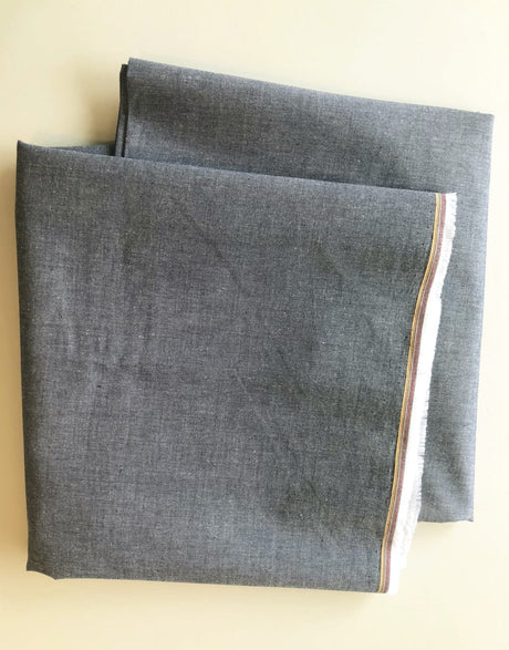 Not Specified Chambray Blue / Plain Navy Yarn Dyed Cotton Chambray Fabric 02509.008-0012