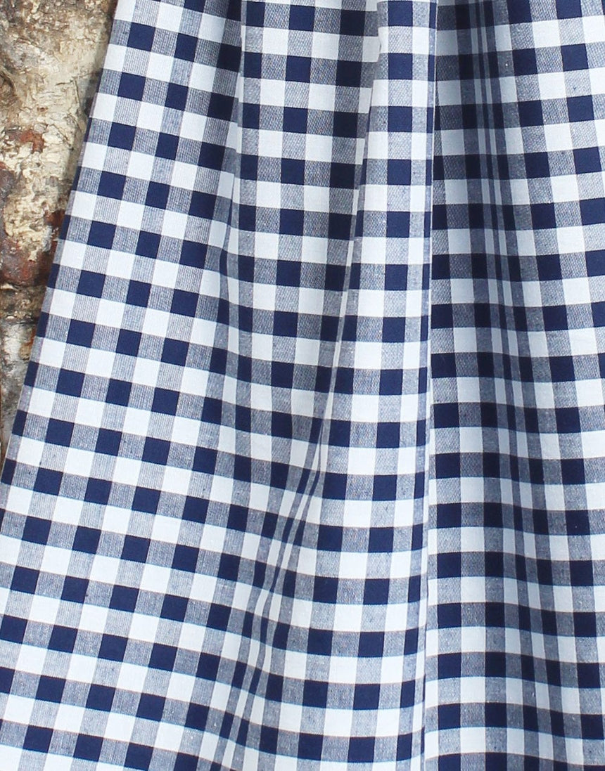 Not Specified Gingham Blue / Checks Navy Gingham Cotton Fabric 03087.008-0012