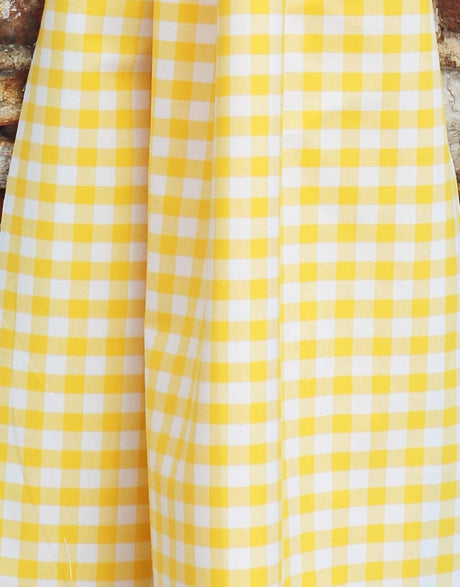 Not Specified Gingham Yellow / Checks Yellow Gingham Cotton Fabric 09788962