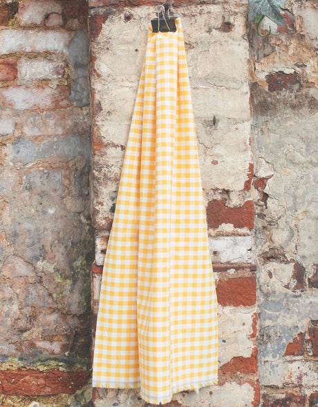 Not Specified Gingham Yellow / Checks Yellow Gingham Cotton Fabric 09788962