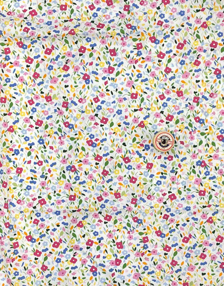 Not Specified Cotton Poplin Multicolour / Floral White Sophie Floral, Printed Cotton Poplin Fabric 13431