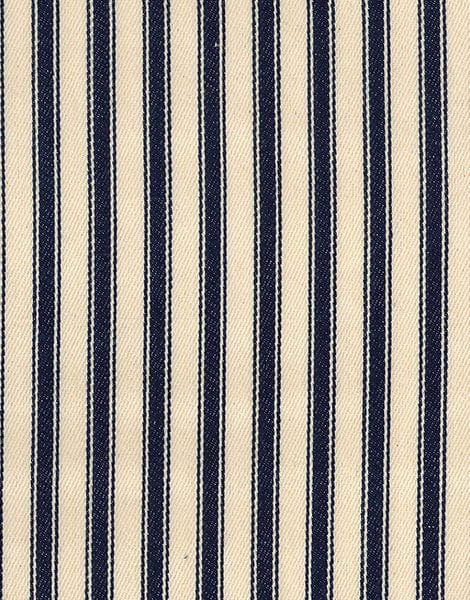 Not Specified Ticking Blue / Stripes Cotton Ticking Stripe Fabric, Navy 10654