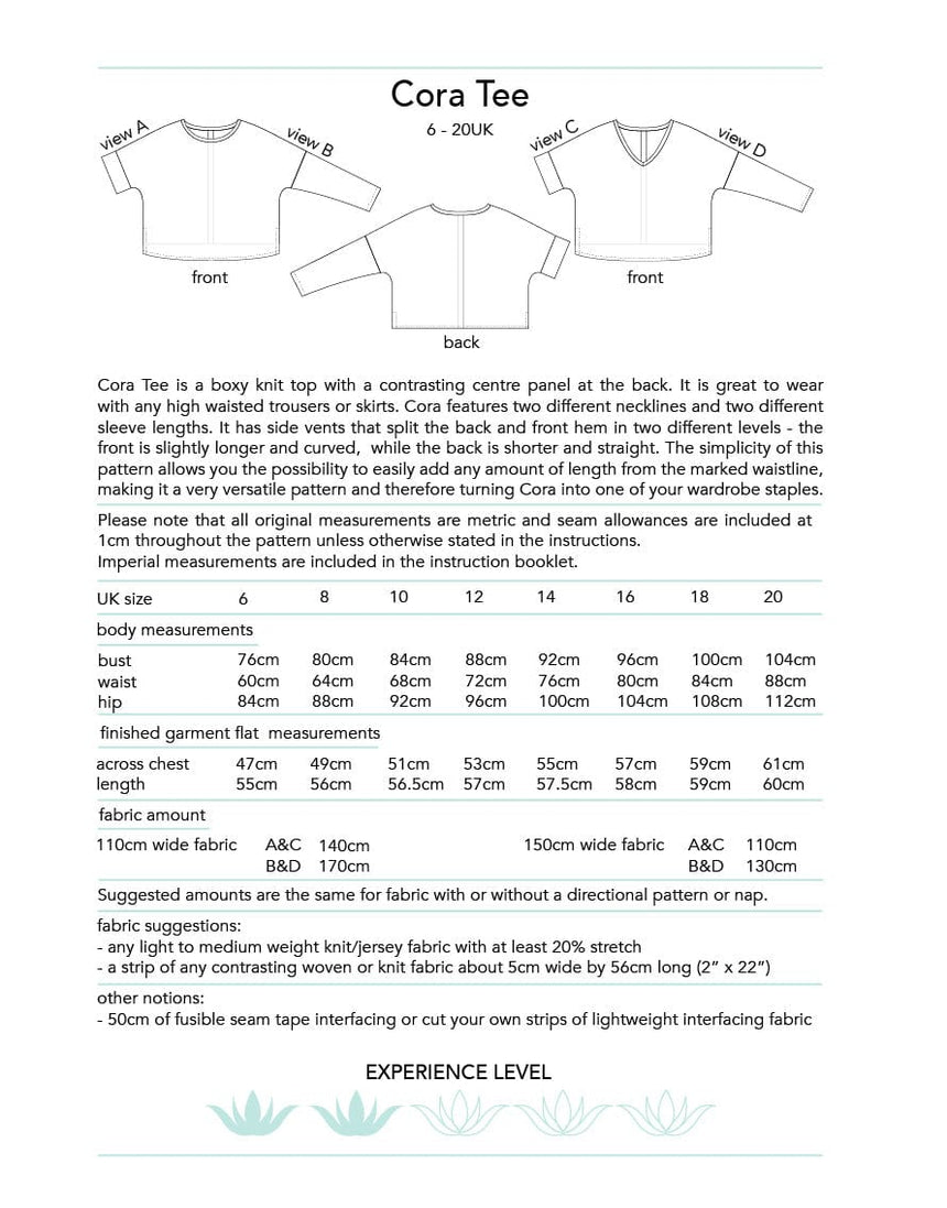 Dhurata Davies Tops Shirts & Blouses Cora Tee Sewing Pattern, Dhurata Davies 46453282