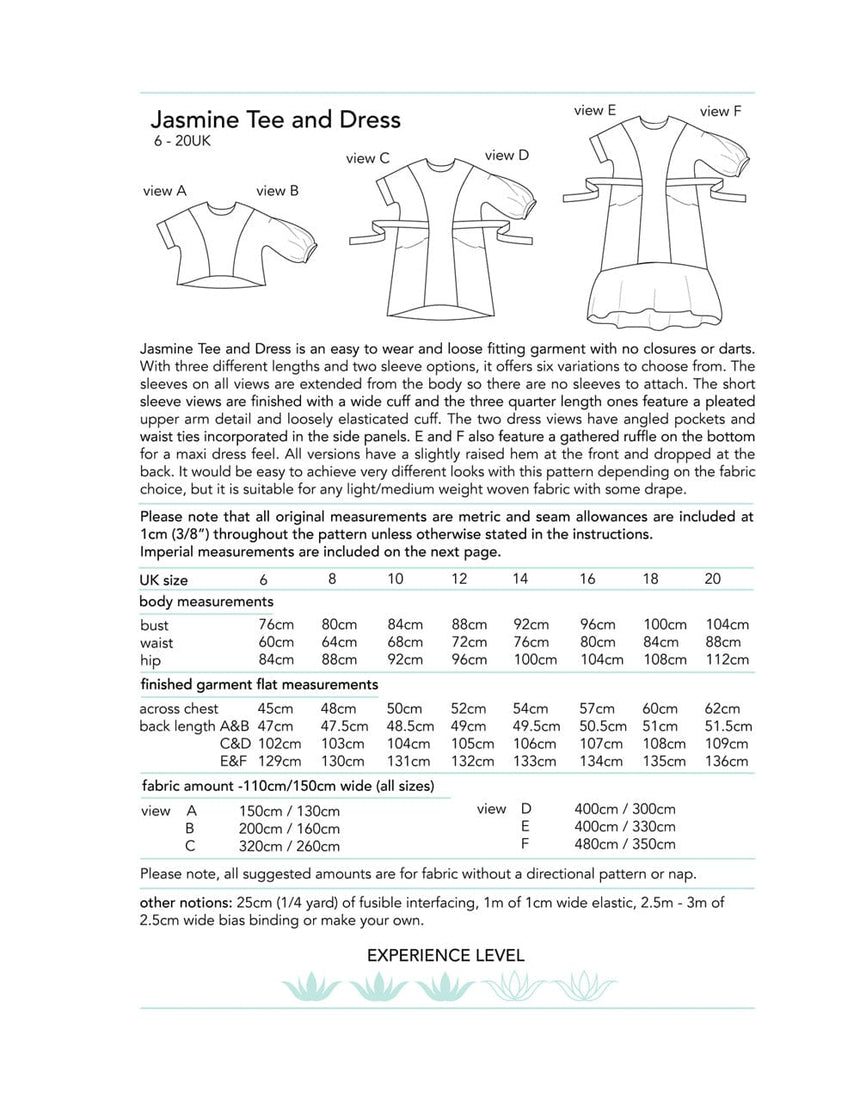 Dhurata Davies Dresses Jasmine Dress & Tee Sewing Pattern, Dhurata Davies 26877474