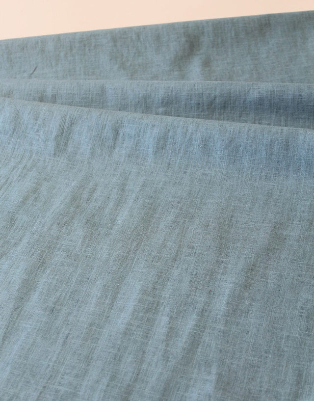 Not Specified Linen Blue / Plain Aqua Blue Linen Fabric 52395810