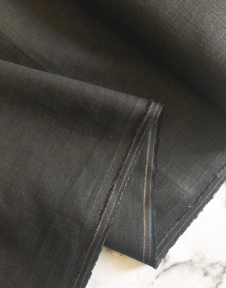 Not Specified Linen Black / Plain Black Linen Fabric 04414.001-0012