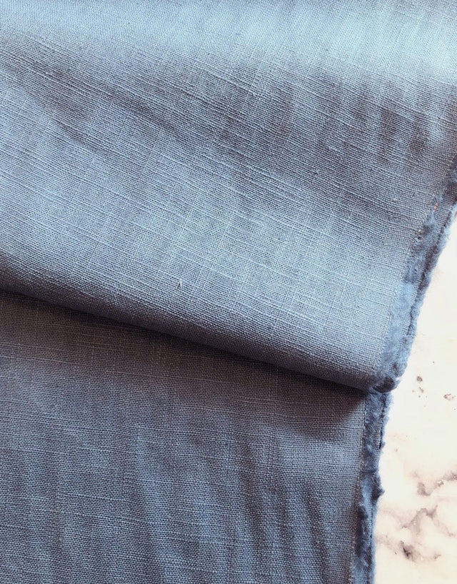 Not Specified Linen Blue / Plain Denim Blue Linen Fabric 11030