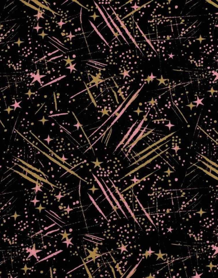 Fabric Godmother Viscose Black / Abstract Black Celeste Viscose Crepe Fabric 15924