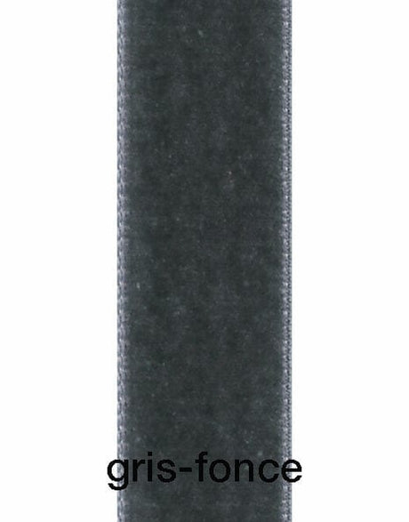 Not Specified Ribbon & Trimming 9689 Gris-fonce 22mm Velvet Ribbon 5024264811788 5024264811788