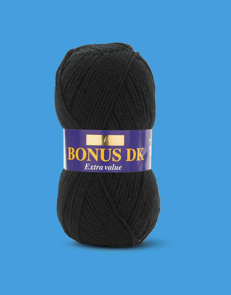 Hayfield Yarn & Wool Black Bonus DK Double Knit Yarn, Hayfield 5024723139651