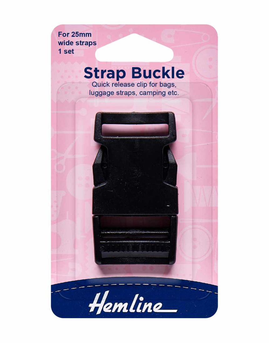 Strap Buckle, Black 25mm