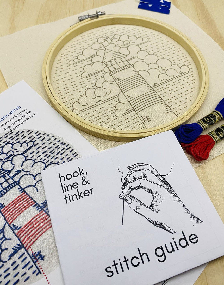 Hook Line & Tinker Embroidery Lighthouse Embroidery Kit, Hook Line & Tinker 11587