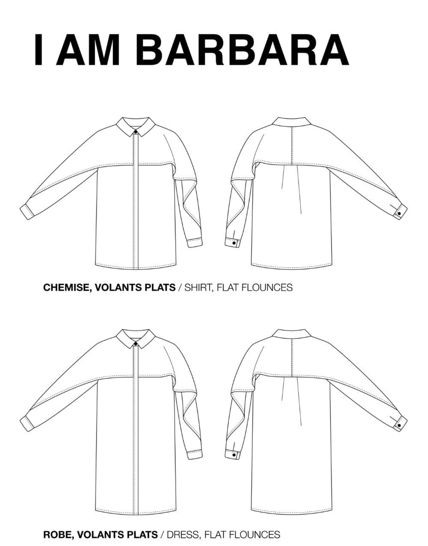 I AM Patterns Dresses Barbara Shirt & Dress Sewing Pattern, I AM Patterns 12391