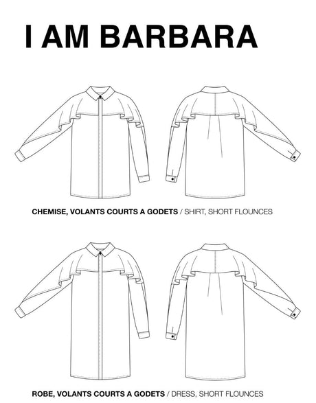 I AM Patterns Dresses Barbara Shirt & Dress Sewing Pattern, I AM Patterns 12391