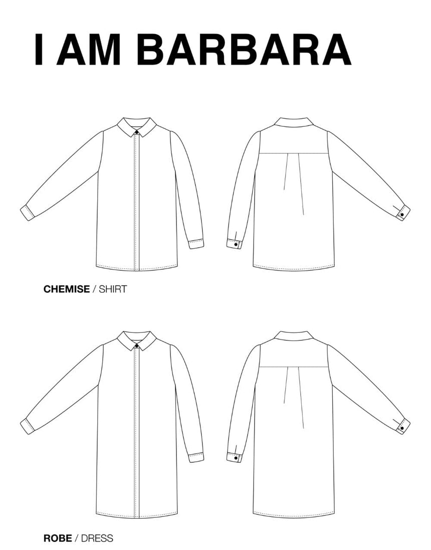 I AM Patterns Dresses Barbara Shirt & Dress Sewing Pattern, I AM Patterns 12391