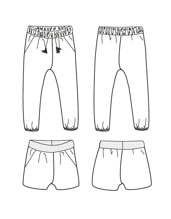 Ikatee Children's Clothing Dakar Trousers & Shorts Sewing Pattern (3y - 12y), Ikatee 3760278990065