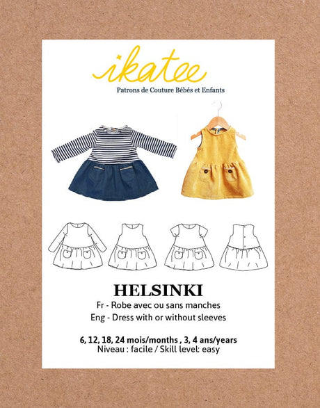 Ikatee Babies Clothing Helsinki Baby Dress Sewing Pattern (6m - 4y), Ikatee 3760278990126