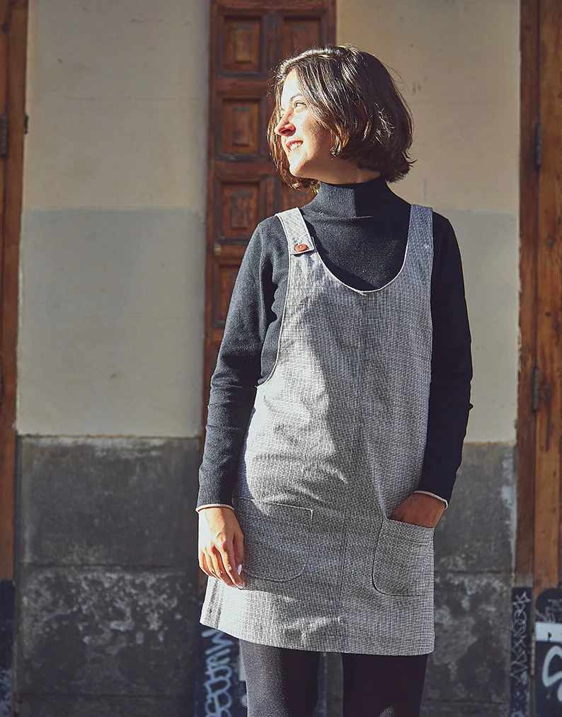 Ikatee Dresses Woman's Toronto Pinafore Dress Sewing Pattern, Ikatee 3760278991284