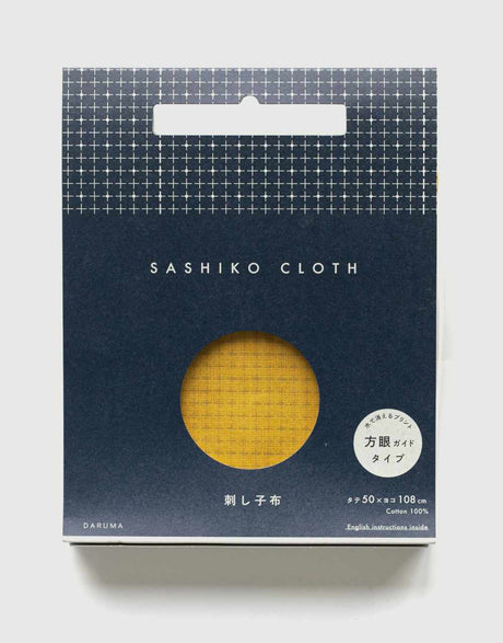 Daruma Sashiko Cloth Mustard Daruma Sashiko Cloth 4979738071049