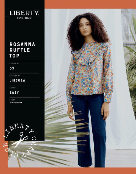 Liberty Fabrics Tops Shirts & Blouses Rosanna Ruffle Top Sewing Pattern, Liberty Fabrics