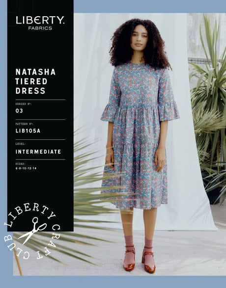 Liberty Fabrics Dresses Natasha Tiered Dress Sewing Pattern, Liberty Fabrics