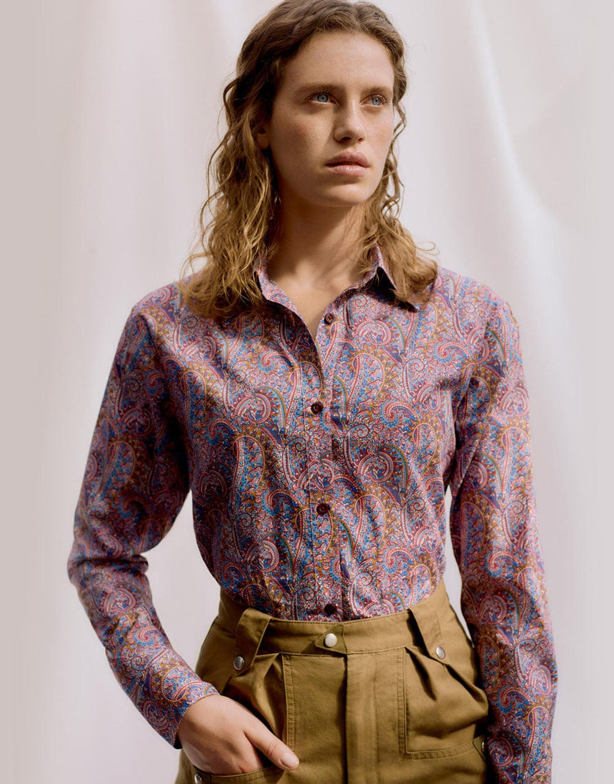 Liberty Fabrics Tops Shirts & Blouses Camargue Cowboy Shirt Sewing Pattern, Liberty Fabrics