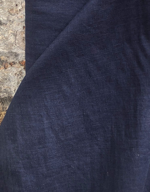 Not Specified Linen Blue / Plain Navy Blue Linen Fabric 04414.004-0013