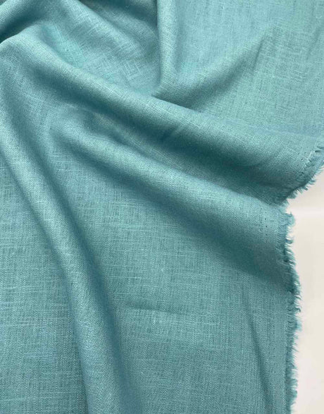 Not Specified Linen Green / Plain Teal Blue Linen Fabric 04414.020-0012